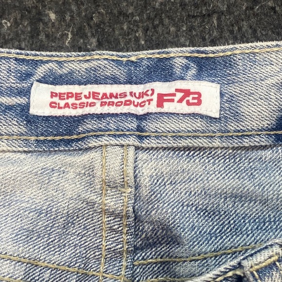Pepe Jeans Y2K Women 25 F73 Light Wash Straight Leg Low Rise Denim Jeans Faded - Picture 4 of 12